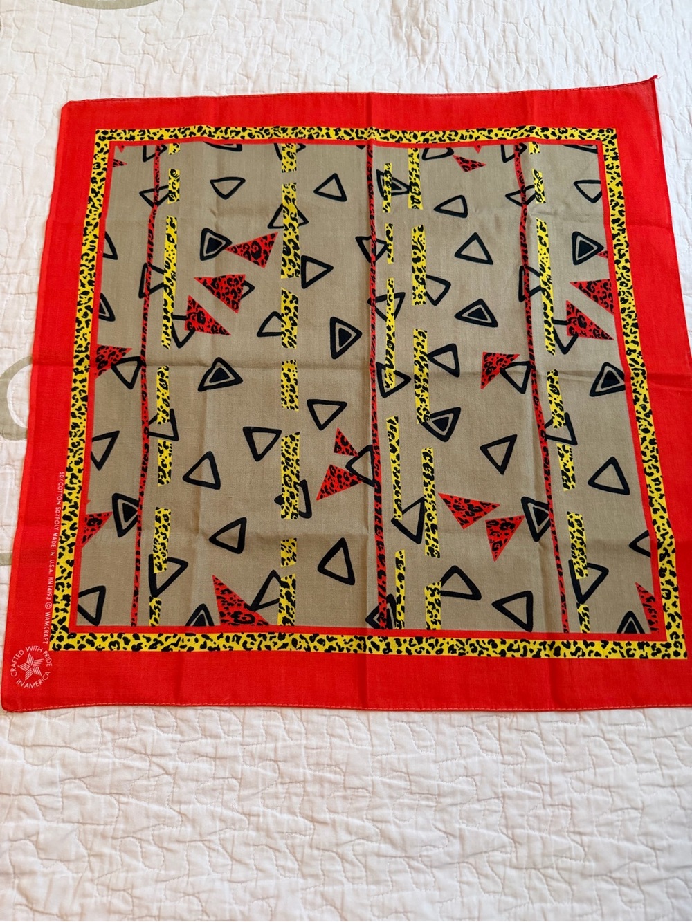 90’s Wild Print Geometric Bandana